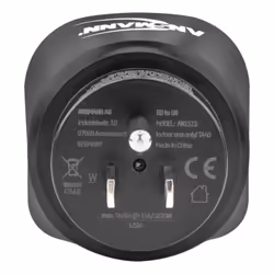 Ansmann 1250-0032 adaptateur prise d'alimentation Type A Type C (Europlug) Noir