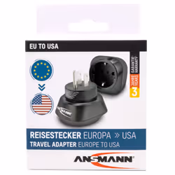 Ansmann 1250-0032 adaptateur prise d'alimentation Type A Type C (Europlug) Noir - Vue supplémentaire 6