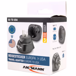 Ansmann 1250-0032 adaptateur prise d'alimentation Type A Type C (Europlug) Noir - Vue supplémentaire 7