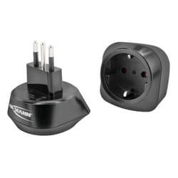 Ansmann 1250-0035 adaptateur prise d'alimentation Type L (IT) Type C (Europlug) Noir