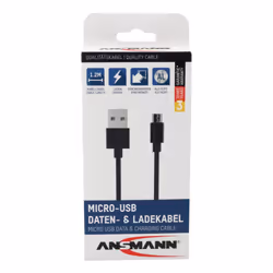Ansmann 1700-0076 câble USB 1,2 m USB A Micro-USB B Noir - Vue supplémentaire 5