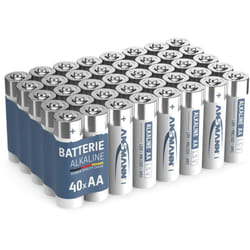 Piles alcalines Mignon aa 1,5V (Lot de 40) - Ansmann