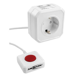 Prise électrique - ANSMANN - AES3.2 ZéroWatt - Économie dénergie - Interrupteur - Blanc