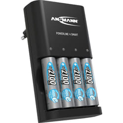Ansmann - Chargeur pour piles Powerline 4 Smart (1 pce) + 4 piles HR6 2100mAh