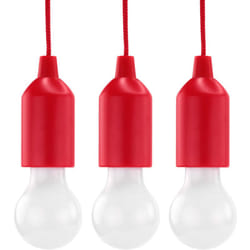 Hycell - Pull Light avec tirette, incl. piles aaa, rouge (3 pces)