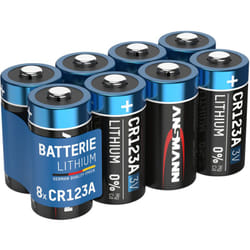 CR123A Pile au lithium 3V, 8 pièces - Ansmann