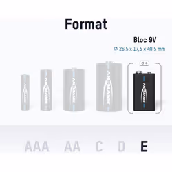 Batterie avec faible autodécharge pour appareils avec une grande consommation de courant La solution idéale pour les utilisat ...