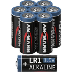 Piles alcalines LR1 (lot de 8) - Ansmann