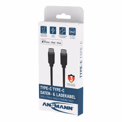Ansmann 1700-0121 câble USB 0,12 m USB C Noir