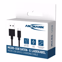 Ansmann 1700-0129 câble USB 1 m USB A Micro-USB B Noir - Vue supplémentaire 4