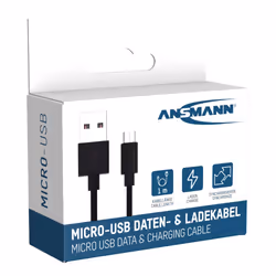 Ansmann 1700-0129 câble USB 1 m USB A Micro-USB B Noir - Vue supplémentaire 5