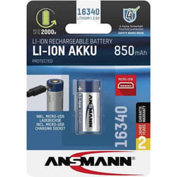 Ansmann 1300-0017 pile domestique Batterie rechargeable 16340 Lithium-Ion (Li-Ion)