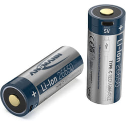 Ansmann - Accumulateur Li-Ion 26650 5100 mAh à port usb-c intégré