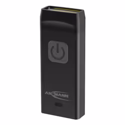Ansmann Lumière de porte-clés KL80R, Lampe porte-clés, Noir, Aluminium, Boutons, IPX3, COB LED