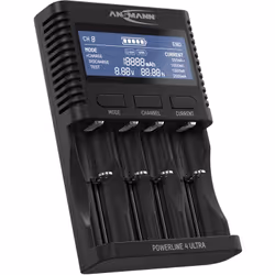 "Chargeur de batterie ANSMANN Powerline 4 Ultra Ce chargeur de piles intelligent permet de charger simultanément jusqu'à quat ...