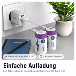 Ansmann 1314-0005 pile domestique Batterie rechargeable D Lithium-Ion (Li-Ion)
