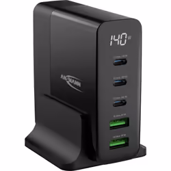 enquête Chargeur USB avec 5 ports USB et 140 W. Affichage de la consommation électrique actuelle La commande de charge intell ...