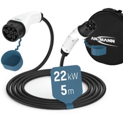 Ansmann - Câble de charge Type 22 kW 5 m pour recharge de véhicules électriques et hybrides (1 pce)