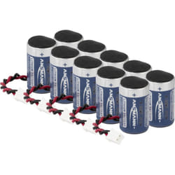10er Pack Lithium-Thionyl-Chlorid Batterie Pack de piles rechargeables résiste aux températures élevées - Ansmann