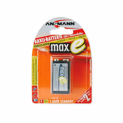 Ansmann 200mAh maxE, E-Block, Hybrides nickel-métal (NiMH), 8,4 V, 200 mAh, 17,5 x 28,5 x 48,5 mm