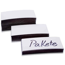 Etiquettes à aimant - MAGNETOPLAN - 20 x 100 x 06 mm - Blanc - 100 pièces - Colle 30 g/m2