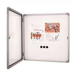 Vitrine d'affichage SP, blanc, capacité 9 x format A4. Produit livré = monté. Capacité feuilles A4 = 9 pces. Hauteur = 1085 m ...