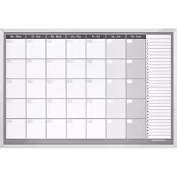 Planning mensuel type CC, avec kit d'accessoires, semaine de 7 jours, acier émaillé, l x h 920 x 625 mm. Produit livré = mont ...