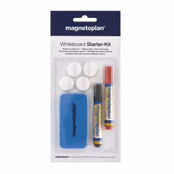 Magnetoplan 37102, Kit d'accessoires, Noir, Rouge, 0,7 kg, Ampoule, Effaceur tableau blanc, Aimant de tableau blanc, Marqueur ...