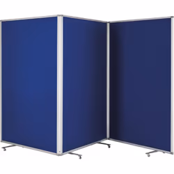Tableau de présentation, pliable et mobile, h x l x p 1800 x 3610 x 370 mm. Produit livré = prémonté, montage final à la char ...