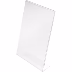 Transformez votre présentation avec notre lot de 6 présentoirs de table inclinés en polystyrène transparent, au format A6 ver ...