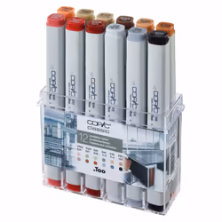 Copic Classic Architecture Colours, 12 pièce(s), Multicolore, Pointe fine/biseautée, Rectangle, Encre à base d'alcool, Adult/ ...