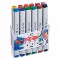 Copic Classic Bright Colours marqueur 12 pièce(s) Pointe fine/biseautée Multicolore