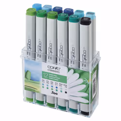 Copic Classic Envirnoment Colours, 12 pièce(s), Multicolore, Pointe fine/biseautée, Rectangle, Encre à base d'alcool, Adult/C ...