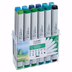 Copic Classic Envirnoment Colours marqueur 12 pièce(s) Pointe fine/biseautée Multicolore