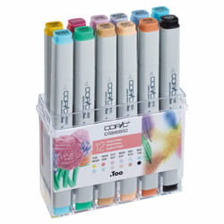 Copic Classic Pastel Colours marqueur 12 pièce(s) Pointe fine/biseautée Multicolore