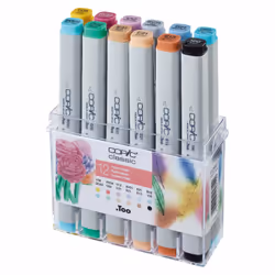 Copic Classic Pastel Colours marqueur 12 pièce(s) Pointe fine/biseautée Multicolore