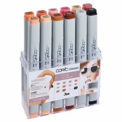 Copic Classic Portrait Colours marqueur 12 pièce(s) Pointe fine/biseautée Multicolore