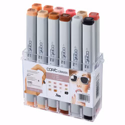 Copic Classic Portrait Colours marqueur 12 pièce(s) Pointe fine/biseautée Multicolore