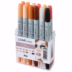 Copic Ciao Portrait Colours marqueur 12 pièce(s) Pointe de ciseau à bois/brosse Multicolore
