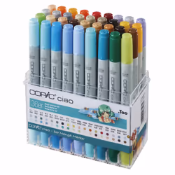Copic 22075715 marqueur 36 pièce(s) Pointe du marqueur Eau, Beige, Noir, Bleu, Vert, Gris, Lavande, Mauve, Ocre, Orange, Rose, Rouge, Jaune