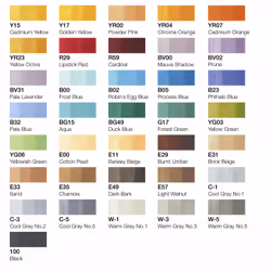 Copic 22075715 marqueur 36 pièce(s) Pointe du marqueur Eau, Beige, Noir, Bleu, Vert, Gris, Lavande, Mauve, Ocre, Orange, Rose, Rouge, Jaune