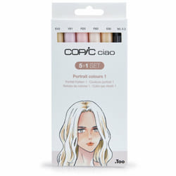 Copic Ciao 5+1 Set Portait Colours 1 marqueur 6 pièce(s) Pointe de ciseau à bois/brosse Multicolore