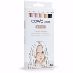 Copic Ciao 5+1 Set Portait Colours 1 marqueur 6 pièce(s) Pointe de ciseau à bois/brosse Multicolore