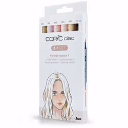 Copic Ciao 5+1 Set Portait Colours 1 marqueur 6 pièce(s) Pointe de ciseau à bois/brosse Multicolore