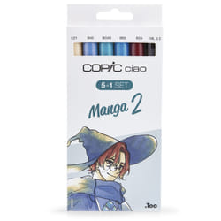 Copic Ciao "5+1" Set Manga 2 marqueur 6 pièce(s) Pointe de ciseau à bois/brosse Multicolore