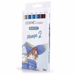 Copic Ciao "5+1" Set Manga 2 marqueur 6 pièce(s) Pointe de ciseau à bois/brosse Multicolore