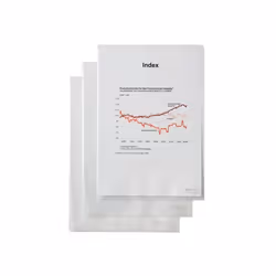 Rexel Chemise coin A4 transparente (50), A4, Polypropylène (PP), Transparent, Malaisie, 0,12 mm, 50 pièce(s)