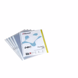 Rexel Pochette A4 ouverture haut gaufrée (50), 210 x 297 mm (A4), Transparent, Polypropylène (PP), Portrait, 50 pièce(s)