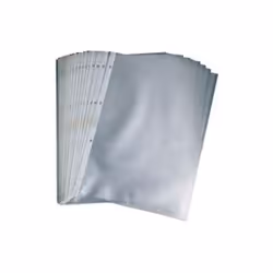 Rexel Pochettes grainées A5 ouverture haut, transparent (100), Transparent, 175 mm, 220 mm, 22 mm