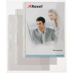 Rexel Chemises A4+ avec rabat, coloris transparent (5)